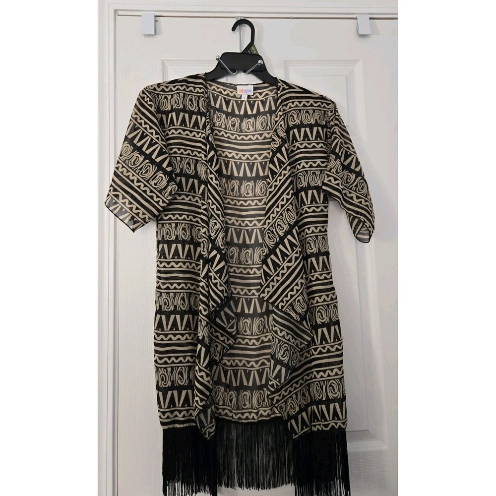 LulaRoe Womans Coverup Size Small Geometric Print With Tassels